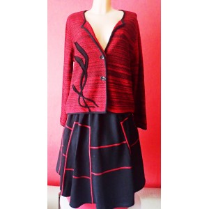 Pletené sako - kabátik Koko červený